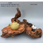 천연 뿌리 예술 뿌리 조각 풍화된 죽은 나무 보라색 점토 찻 주전자 디스플레이 받침대 보석 보관 선반 장식 장식품 A3 - 이미지 2