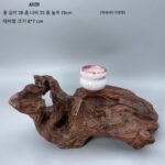천연 뿌리 예술 뿌리 조각 풍화된 죽은 나무 보라색 점토 찻 주전자 디스플레이 받침대 보석 보관 선반 장식 장식품 A3 - 이미지 5