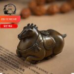 돈을 든 황동 말 손잡이 인형, 조디악 말, 남자 휴대용 손잡이, 가정 장식, 데스크탑 티펫 작은 장식품