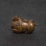 돈을 든 황동 말 손잡이 인형, 조디악 말, 남자 휴대용 손잡이, 가정 장식, 데스크탑 티펫 작은 장식품 - 이미지 4