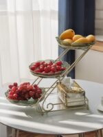 가벼운 고급 과일 접시 고급 캔디 접시 랙 홈 거실 커피 테이블 말린 과일 간식 절묘한 분위기 과일 바구니 - 이미지 3