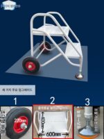 플랫폼 사다리 산업용 계단 사다리 창고 모바일 등반 사다리 계단 발판 슈퍼마켓 선반 사다리 창고 사다리 - 이미지 4
