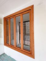 좌우 접이식 창문 견고한 목재 창문 통나무 주방 커피숍 케이크숍 인테리어 파티션 장식 슬라이딩 접이식 창문 - 이미지 5