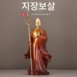 황동 지장보살상 지장보살상 예배용 가정 사하삼생 청동상 장신구 대형