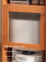 로봇 스위핑 캐비닛 랙 보관 캐비닛 견고한 나무 소파 사이드 캐비닛 이동식 클라우드 고래 돌 견고한 나무 캐비닛 - 이미지 4