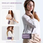 삼성 S24울트라 모바일 폰 케이스 S20+ 가죽 케이스 S23FE 끈 S25 플립 커버 S22플러스 지갑 S21울트라 카드 홀더 S24+ 보호 커버 A55/A16 여성용 멀티 카드 슬롯 대각선 크로스 - 이미지 4