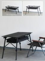 Walkhike 야외 접이식 테이블 캠핑 3피스 전술 테이블 경량 휴대용 알루미늄 합금 리프팅 피크닉 테이블 - 이미지 3