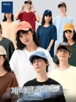 GENIOLAMODE 순면 반팔 남성용 여름 레트로 루즈 반팔 미국 헤비웨이트 보이 캐주얼 티셔츠 - 이미지 2