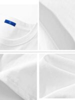 GENIOLAMODE 순면 반팔 남성용 여름 레트로 루즈 반팔 미국 헤비웨이트 보이 캐주얼 티셔츠 - 이미지 4