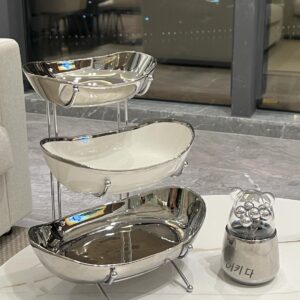 일본 수입 라이트 럭셔리 하이엔드 다층 과일 접시 홈 거실 커피 테이블 간식 접시 사탕 견과류 접시 장식품