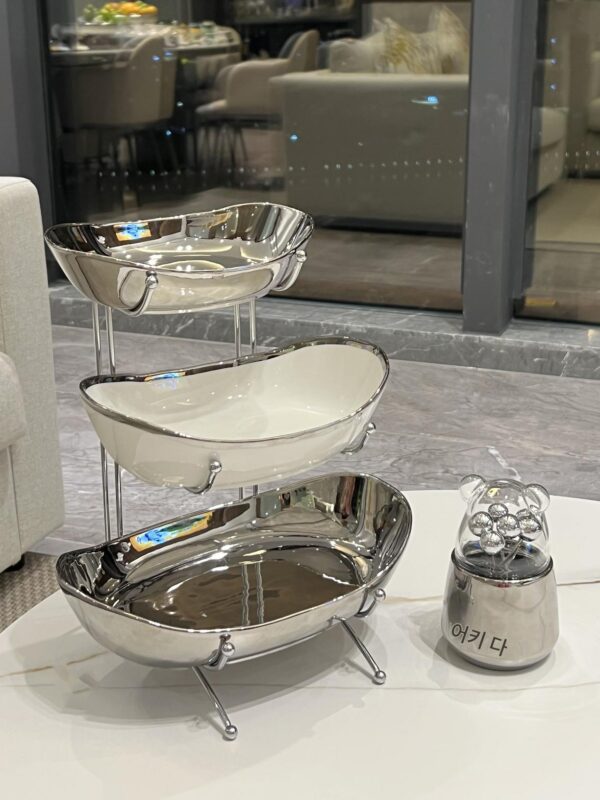 일본 수입 라이트 럭셔리 하이엔드 다층 과일 접시 홈 거실 커피 테이블 간식 접시 사탕 견과류 접시 장식품