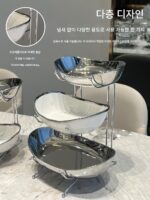 일본 수입 라이트 럭셔리 하이엔드 다층 과일 접시 홈 거실 커피 테이블 간식 접시 사탕 견과류 접시 장식품 - 이미지 3