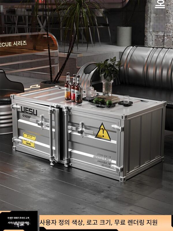 산업 스타일 커피 테이블 컨테이너 보관 캐비닛 인터넷 셀럽 사무실 휴게실 크리에이티브 아이언 보관 낮은 캐비닛 사이드 캐비닛