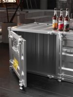 산업 스타일 커피 테이블 컨테이너 보관 캐비닛 인터넷 셀럽 사무실 휴게실 크리에이티브 아이언 보관 낮은 캐비닛 사이드 캐비닛 - 이미지 4