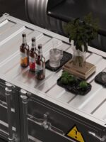 산업 스타일 커피 테이블 컨테이너 보관 캐비닛 인터넷 셀럽 사무실 휴게실 크리에이티브 아이언 보관 낮은 캐비닛 사이드 캐비닛 - 이미지 5