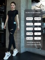 여성용 요가복 2024년 신제품 러닝복 통기성 프로페셔널 하이엔드 피트니스 반팔 메시 스포츠 상의 - 이미지 5