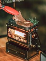 검은색 솔리드 등유 램프 야외 오일 램프 불 구경 오일 램프 스토브 야외 등유 램프 오일 스토브 난방 차 요리 - 이미지 3