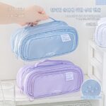 접이식 풀아웃 연필 케이스 2024년 신입 남녀 학생 INS 대용량 디자인 니치 연필 케이스 문구 가방 - 이미지 4