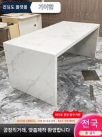 록 슬래브 플러시 아일랜드 테이블 식탁 통합 심플 모던 주방 조리대 맞춤형 록 슬래브 플러시 바 홈 티 테이블