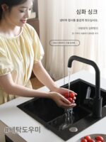 이탈리아식 식탁 섬 통합 가정용 소형 아파트 접이식 레트로 아크 다기능 호두 원목 섬 - 이미지 3