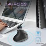 수직 마우스 스탠드업 무선 무소음 마우스 인체공학 편안한 사무실 안티 마우스 핸드 충전식 - 이미지 3