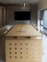 회의실 교육용 컴퓨터 테이블 생방송 책상 로그 앤틱 스타일 오션보드 검은색 직사각형 테이블 워크벤치 - 이미지 2