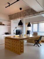 회의실 교육용 컴퓨터 테이블 생방송 책상 로그 앤틱 스타일 오션보드 검은색 직사각형 테이블 워크벤치 - 이미지 5