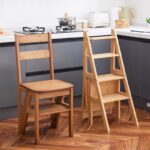 가정용 접이식 의자 사다리 2in1 듀얼 퍼포즈 스텝 스툴 2단 스툴 두꺼워진 다기능 변형 스툴