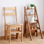 가정용 접이식 의자 사다리 2in1 듀얼 퍼포즈 스텝 스툴 2단 스툴 두꺼워진 다기능 변형 스툴 - 이미지 3