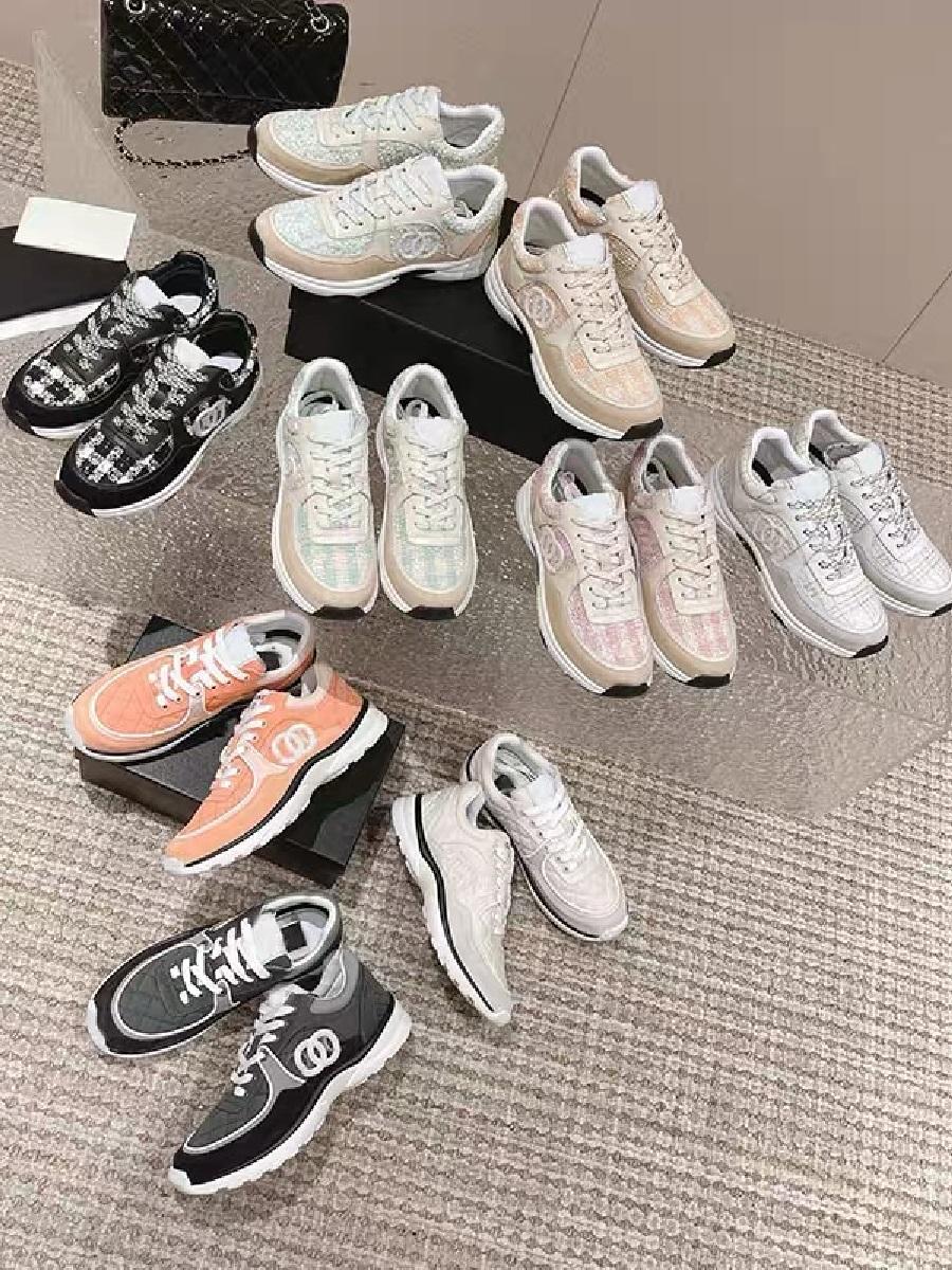 main_797539913426_0-1 홍콩 울 샤넬 스타일 아빠 신발 여성용 2024 봄 새로운 스타일 인터넷 유명인 복고풍 두꺼운 밑창 스포츠 캐주얼 신발 트렌디 신발 - 이미지 1