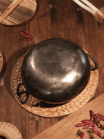 장추 순수 수제 단철 이중 귀 고급 철제 냄비 스튜 냄비 국 냄비 가정용 냄비 국 냄비 무코팅 비질화 노스틱 냄비 - 이미지 5