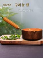 구리 두껍게 만든 작은 구리 냄비 우유 냄비 복고풍 일본식 눈 평평한 냄비 아기 음식 냄비 가정용 인스턴트 국수 냄비 수프 냄비 측면 손잡이