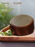 구리 두껍게 만든 작은 구리 냄비 우유 냄비 복고풍 일본식 눈 평평한 냄비 아기 음식 냄비 가정용 인스턴트 국수 냄비 수프 냄비 측면 손잡이 - 이미지 4