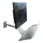 컴퓨터 모니터 스탠드 키보드 마우스 통합 접이식 트레이 산업 장비 벽면 장착 브래킷 BYA - 이미지 5