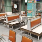 맞춤형 홍콩 스타일 티 레스토랑 핫팟 레스토랑 티 하우스 보관 부스 소파 레스토랑 테이블 및 의자 조합 견고한 목재 상업용 - 이미지 2