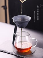 광석 비다공성 차 여과기 필터 가정용 차 여과기 차 세트 액세서리 차 여과기 차 여과기 통합 페어 컵 차 양조 유물 - 이미지 5