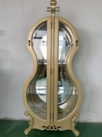 견고한 나무 미국 첼로 와인 캐비닛 다이닝 사이드 캐비닛 유리 더블 도어 조각 유럽 디스플레이 캐비닛 홈 라이트 럭셔리 거실 - 이미지 3