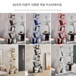 특수형 인터넷 셀럽 코너 수직 책꽂이 바닥형 다층 수납선반 심플 거실 철제 책꽂이 홈 인테리어 - 이미지 3