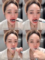 더 이상 청소가 불가능할까봐 걱정하지 마세요! 부드러운 털과 중간털을 사용한 성인용 3면 칫솔로 가정에서 사용 가능 - 이미지 4