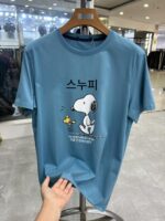 H 홈 99 코튼 하이행잉 통기성 쿨 캐비닛 컷 라벨 여름 코튼 비즈니스 캐주얼 남성용 반팔 티셔츠