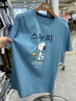 H 홈 99 코튼 하이행잉 통기성 쿨 캐비닛 컷 라벨 여름 코튼 비즈니스 캐주얼 남성용 반팔 티셔츠 - 이미지 2