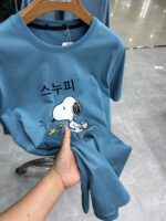 H 홈 99 코튼 하이행잉 통기성 쿨 캐비닛 컷 라벨 여름 코튼 비즈니스 캐주얼 남성용 반팔 티셔츠 - 이미지 4