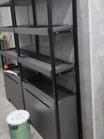 과일 선반 맞춤형 계단식 크리에이티브 다층 디스플레이 캐비닛 스낵 과일 및 야채 랙 강철 및 목재 계단식 과일 랙 - 이미지 3