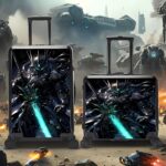 건담 클래식 어린이용 가방 유니섹스 경량 탑승 무소음 유니버설 휠 가방 20인치 트롤리 케이스