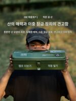 ISE MOUNT 야외 피크닉 커피 박스 트렌디 장난감 철제 상자 캠핑 커피 포트 보관 도구 상자 - 이미지 5