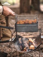 코만 아웃도어 두꺼워진 도시락 조리용 알루미늄 압력방출 도시락 세트 피크닉 장비 튀김 및 끓이기 다목적 도시락