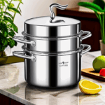 3~4단 스틸 찜통 316L 스테인리스 가정용 국 냄비 대용량 찜통 찜통 일체형 냄비 다층 찜통 신제품