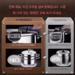 3~4단 스틸 찜통 316L 스테인리스 가정용 국 냄비 대용량 찜통 찜통 일체형 냄비 다층 찜통 신제품 - 이미지 3
