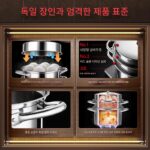 3~4단 스틸 찜통 316L 스테인리스 가정용 국 냄비 대용량 찜통 찜통 일체형 냄비 다층 찜통 신제품 - 이미지 4
