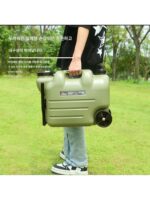 풀로드와 대형 휠이 있는 식품 등급 PE 야외 캠핑, 초대형 버킷에 적합, 휴대성, 두껍고 대용량 물탱크 - 이미지 2